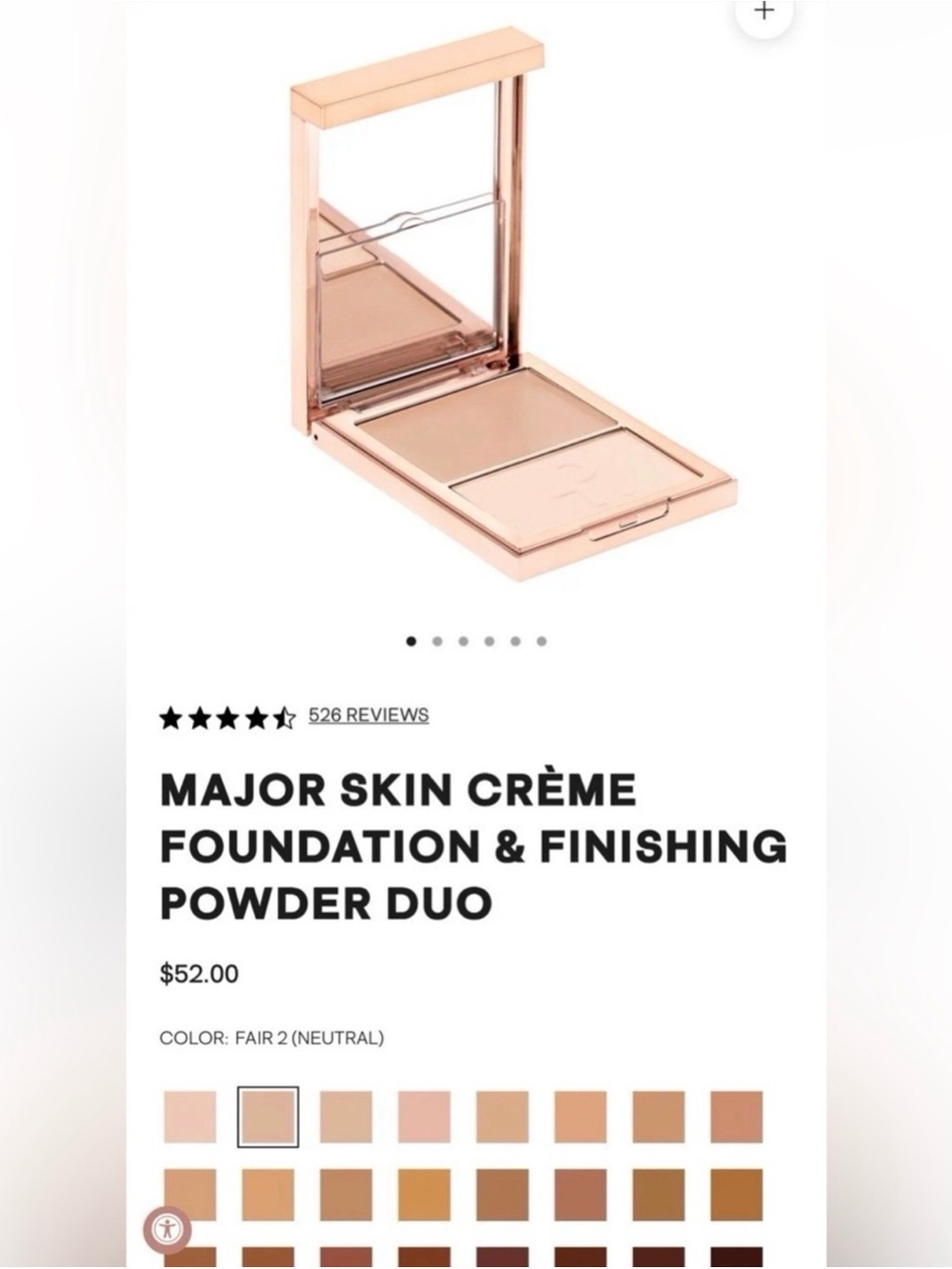 Patrick Ta Skin Crème Foundation & Finishing Powder Duo — Fair 2 (Neutral) NIB